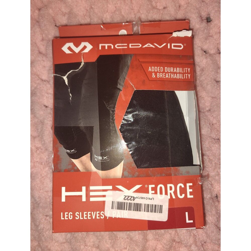 McDavid HEX Force Leg Sleeves/Pair Padded Knee Protection Impact Sports NIB